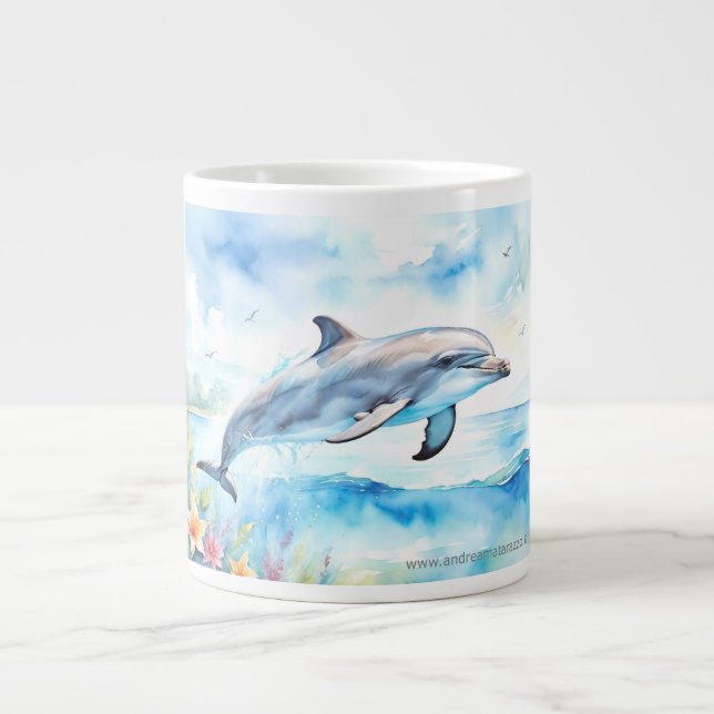 Dolphin Large Coffee Mug (Front)