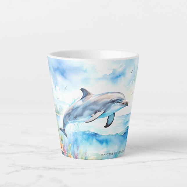 Dolphin Latte Mug (Front)