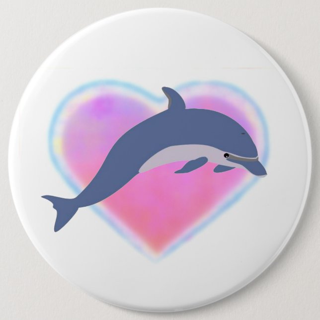 Dolphin Love button (Front)