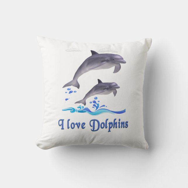 Dolphin Love Cushion (Front)