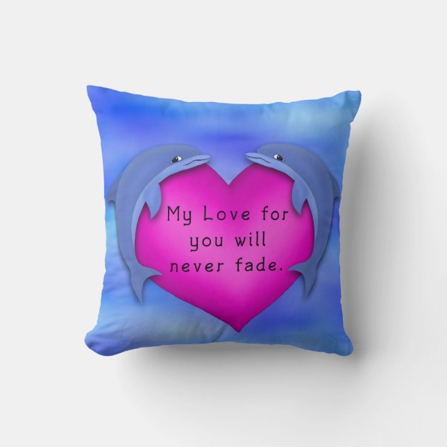 Dolphin Love Cushion (Front)