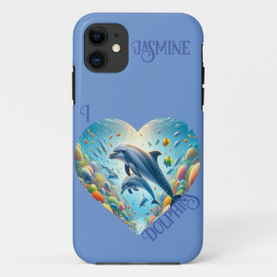 Dolphin Love Customisable iPhone 11 Case