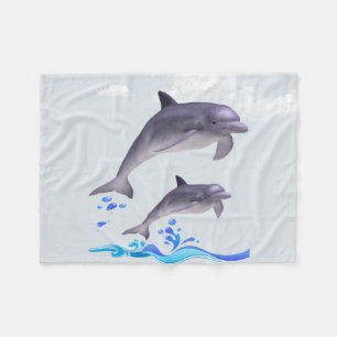 Dolphin Love Fleece Blanket