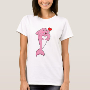 Dolphin Love Heart T-Shirt