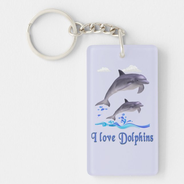 Dolphin Love Key Ring (Front)