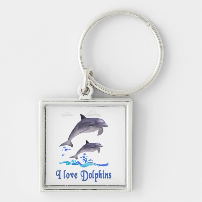 Dolphin Love Key Ring (Front)