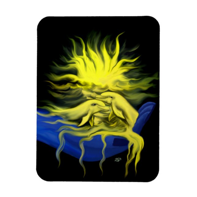 Dolphin Love Magnet (Vertical)