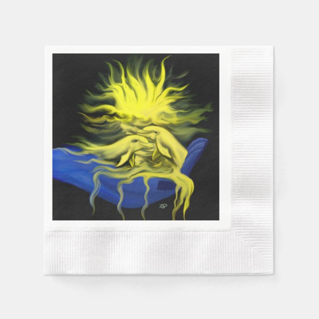 Dolphin Love Napkin (Front)