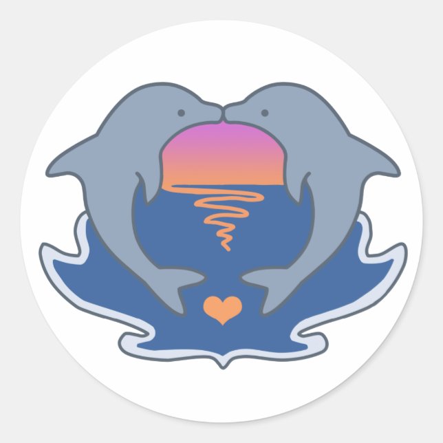 Dolphin Love Sticker (Front)