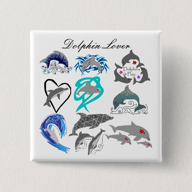 Dolphin lover button (Front)