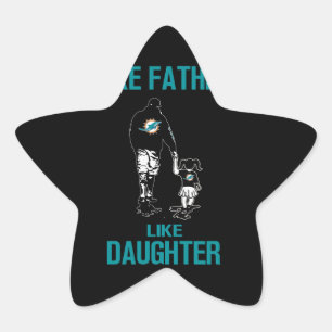 Dolphin Lover Gift Like Father Like Daughter Star Sticker