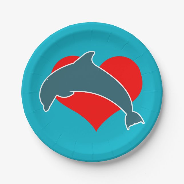 Dolphin Luv Paper Plates (Front)