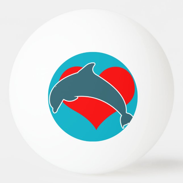 Dolphin Luv Ping Pong Ball (Back)