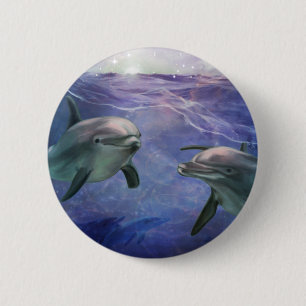 Dolphin Magic 6 Cm Round Badge