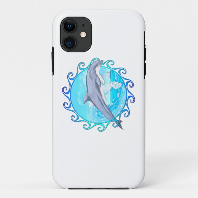 Dolphin Maori Sun Case-Mate iPhone Case (Back)