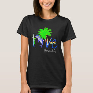 Dolphin Mimilife  Coconut Dolphin And Beach Campin T-Shirt