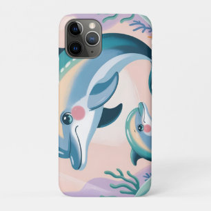 Dolphin Mum and Baby iPhone 11 Pro Case