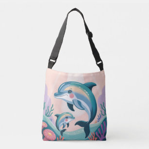 Dolphin Mum and Baby Crossbody Bag