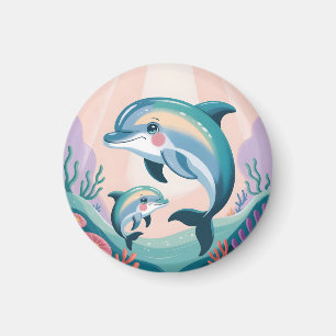 Dolphin Mum and Baby Magnet