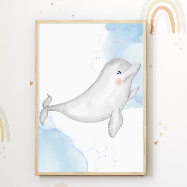 Dolphin Nursery Poster Sea Animal Kids (Creator Uploaded)