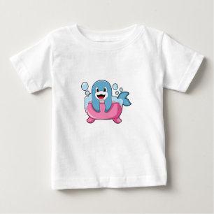 Dolphin on Bathtub Baby T-Shirt