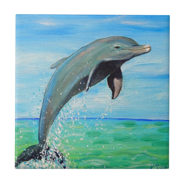 Dolphin Painting Tile (Front)