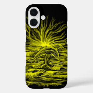 Dolphin pair in the Sunshine iPhone 16 Case