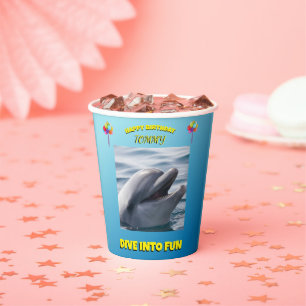 Dolphin Party Splash Paper Cups