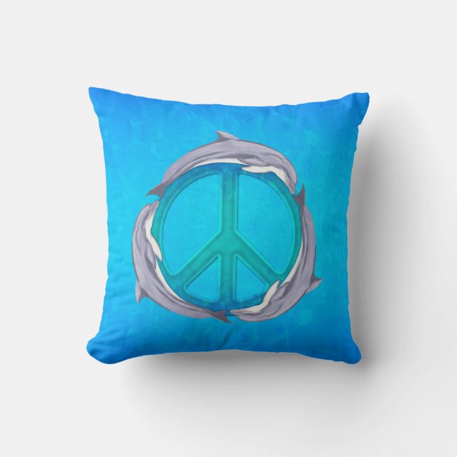 Dolphin Peace Cushion (Front)