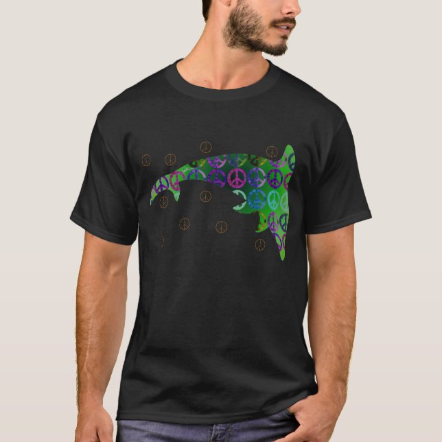 Dolphin Peace Monday One Side Shirt (Front)