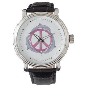 Dolphin Peace Pink Watch