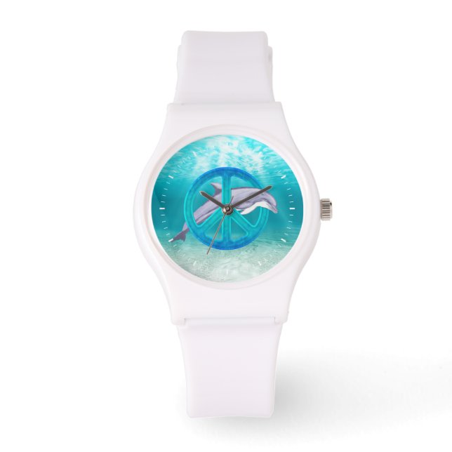 Dolphin Peace Symbol Watch (Front)