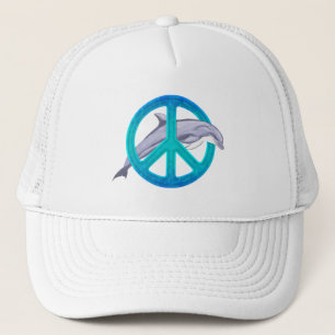 Dolphin Peace Trucker Hat
