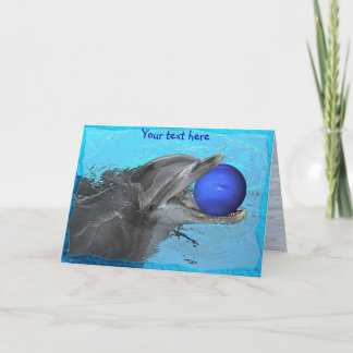 Dolphin playing with Neptune (card) Card