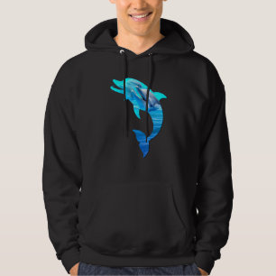 Dolphin Porpoise Silhouette 1 Earth Day Ocean Week Hoodie