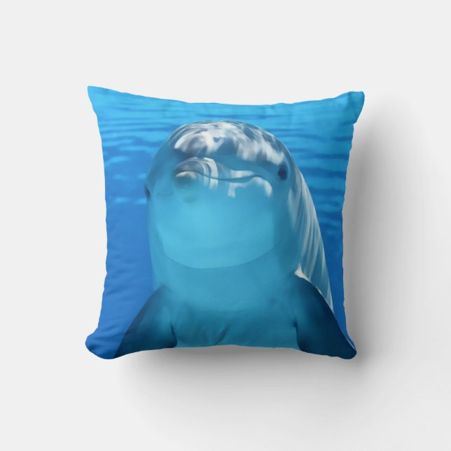 Dolphin Portrait Cushion (Front)
