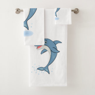Dolphin Print Bath Towel Set