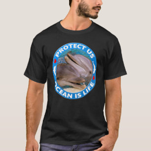 Dolphin Protection Ocean Sea Shield T-Shirt