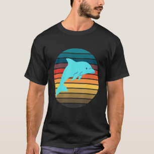 Dolphin Quote Dolphin Retro Sunset Vintage Cool T-Shirt