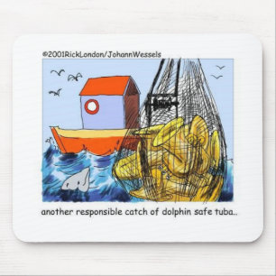 Dolphin Safe Tuba Funny Gifts Tees & Collectibles Mouse Pad