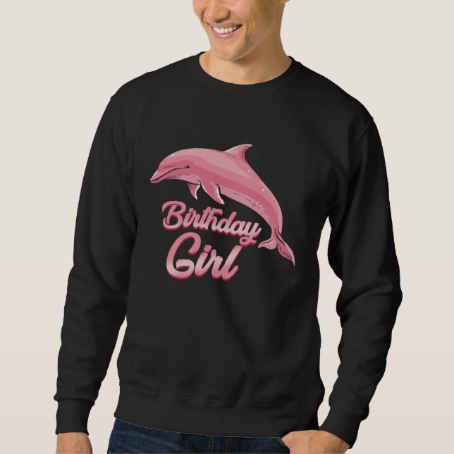 Dolphin Save the Ocean Nature Beach Art Sweatshirt (Front)