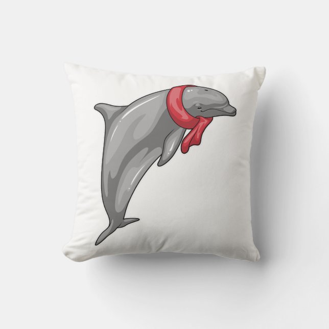 Dolphin Scarf Cushion (Front)