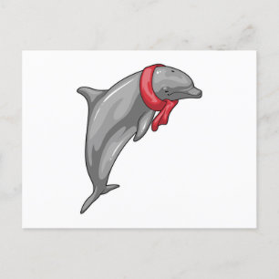 Dolphin Scarf Postcard
