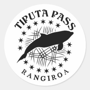 Dolphin Scuba Diving Rangiroa Lagoon - Tiputa Pass Classic Round Sticker