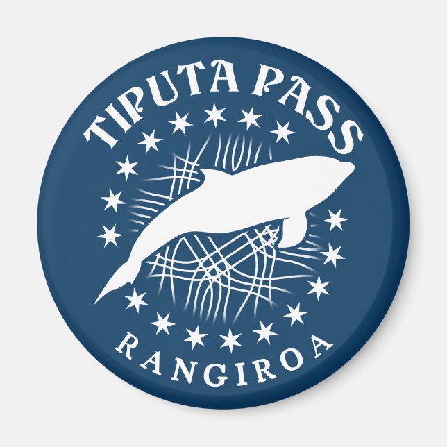 Dolphin Scuba Diving Rangiroa Lagoon - Tiputa Pass Magnet (Front)