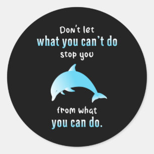 Dolphin Sea Dolphins Fish Animal Ocean Gift Idea Classic Round Sticker