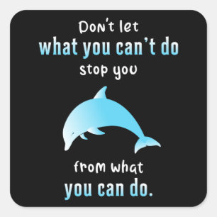 Dolphin Sea Dolphins Fish Animal Ocean Gift Idea Square Sticker