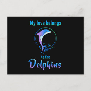 Dolphin Sea Fish Dolphins Animal Ocean Gift Idea Postcard