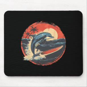 Dolphin Sea Ocean Animal Ocean Sea Dolphin Surfing Mouse Pad
