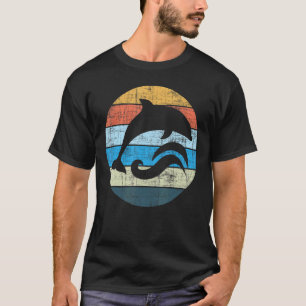 Dolphin Silhouette Marine Biologist Ocean Sea Ani T-Shirt